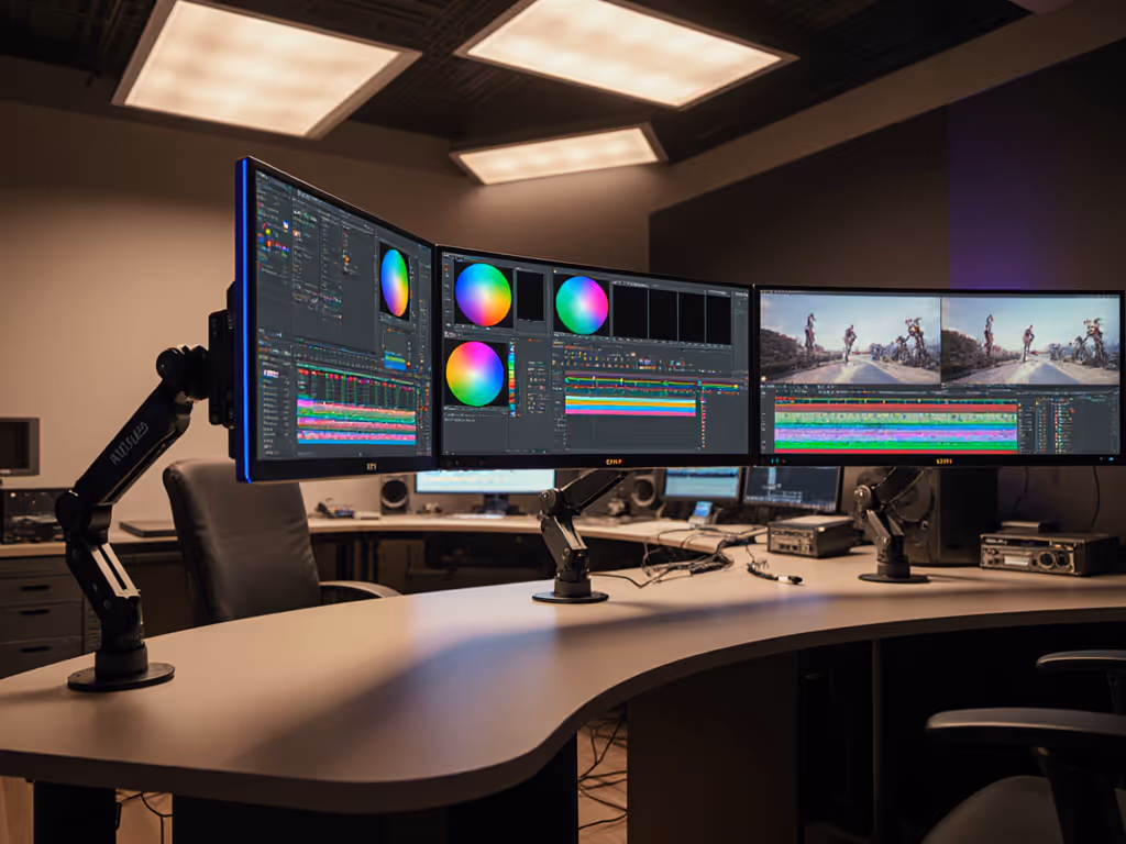 Film Production Monitor Setup: Right Mounts for Color Grading, Dailies
